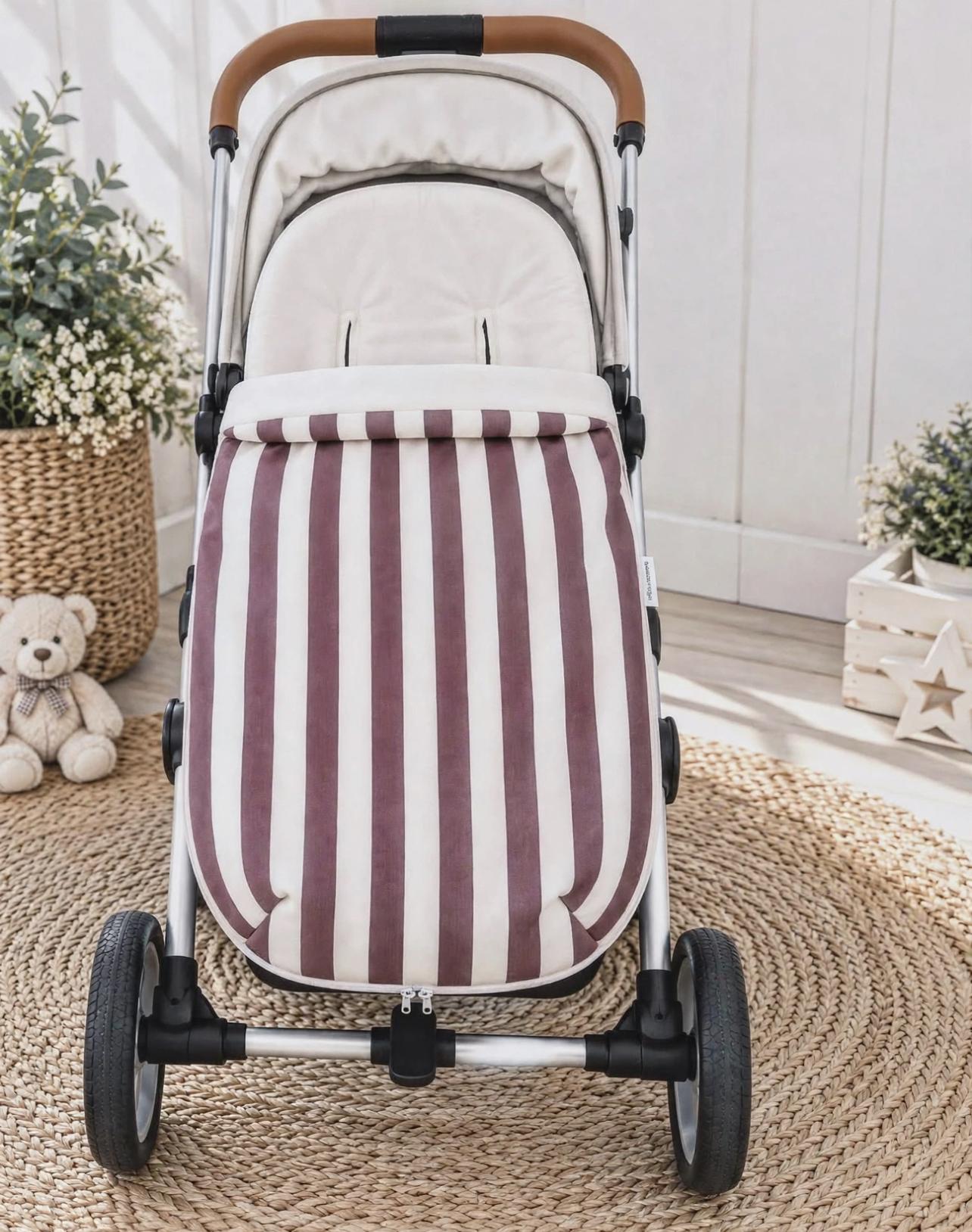 Saco silla universal rayas granate