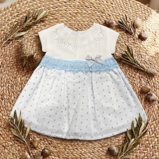 Vestido topitos azul  [0]