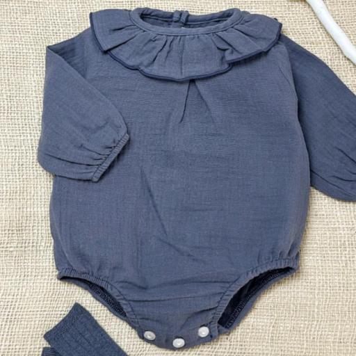 Pelele muselina azul “tejano”