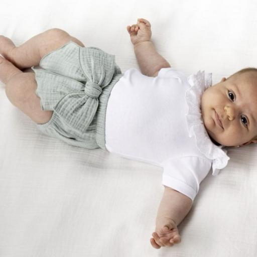 Body manga corta cuello tira bordada  [1]