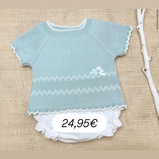 Conjunto hilo 2 piezas verde agua 