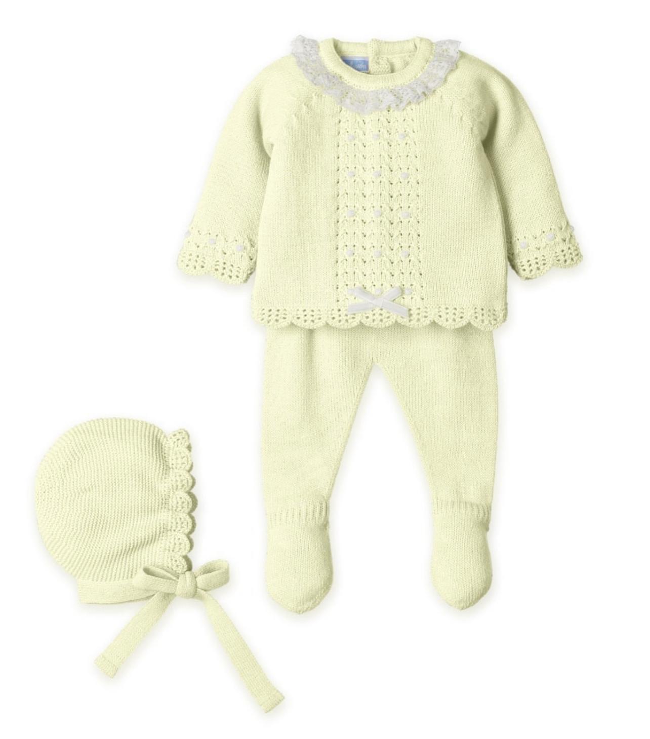 Conjunto lana 3 piezas Mac Ilusion amarillo