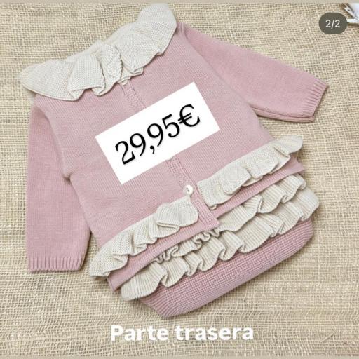 Conjunto rosa maquillaje bebé con detalles en lino [1]