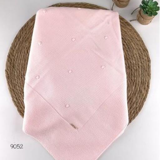 Toquilla lana bebé bodoque a rosa 