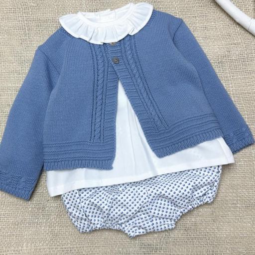 Conjunto 3 piezas “topitos azul”