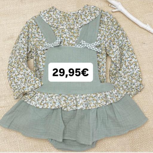 Conjunto peto falda 2 piezas “Flor liquen” [0]