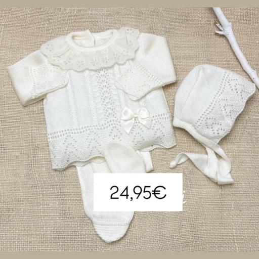 Conjunto hilo 3 piezas crudo  [1]