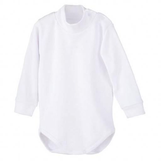 Body bebé cuello semicisne blanco