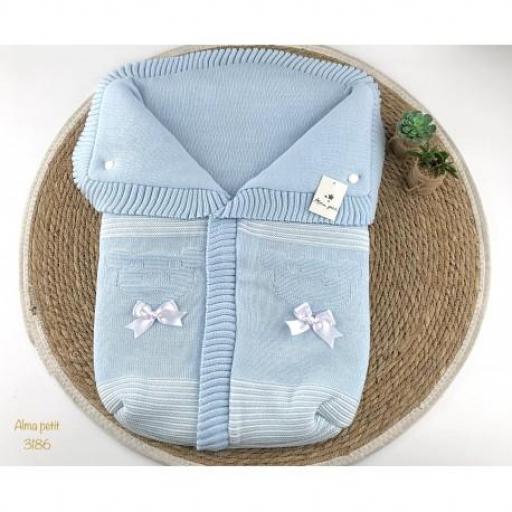 Saco de lana para capazo celeste [0]
