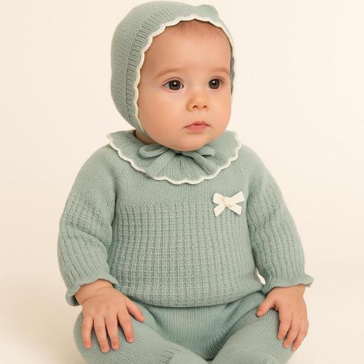 Conjunto de lana 3 piezas Mac Ilusión Verde