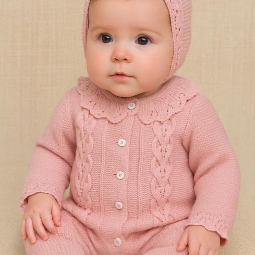 Pelele con capota Babidu - Rosa Maquillaje [1]