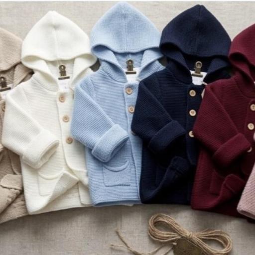 Chaqueta punto doble colores 