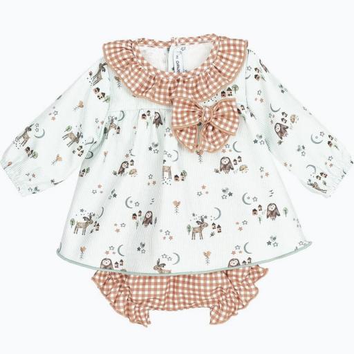Vestido bebé de dos piezas de Calamaro: Jesusito con braguitas