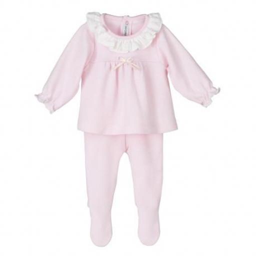 Conjunto polaina algodón rosa  [0]