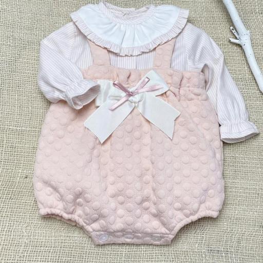 Peto y blusa Burbujas “rosa palo” [0]