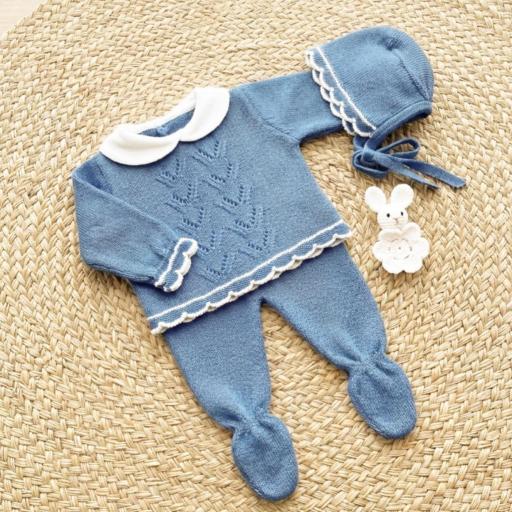 Conjunto hilo 3 piezas Azulado