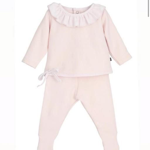 Conjunto 2 piezas algodón 100% rosa 