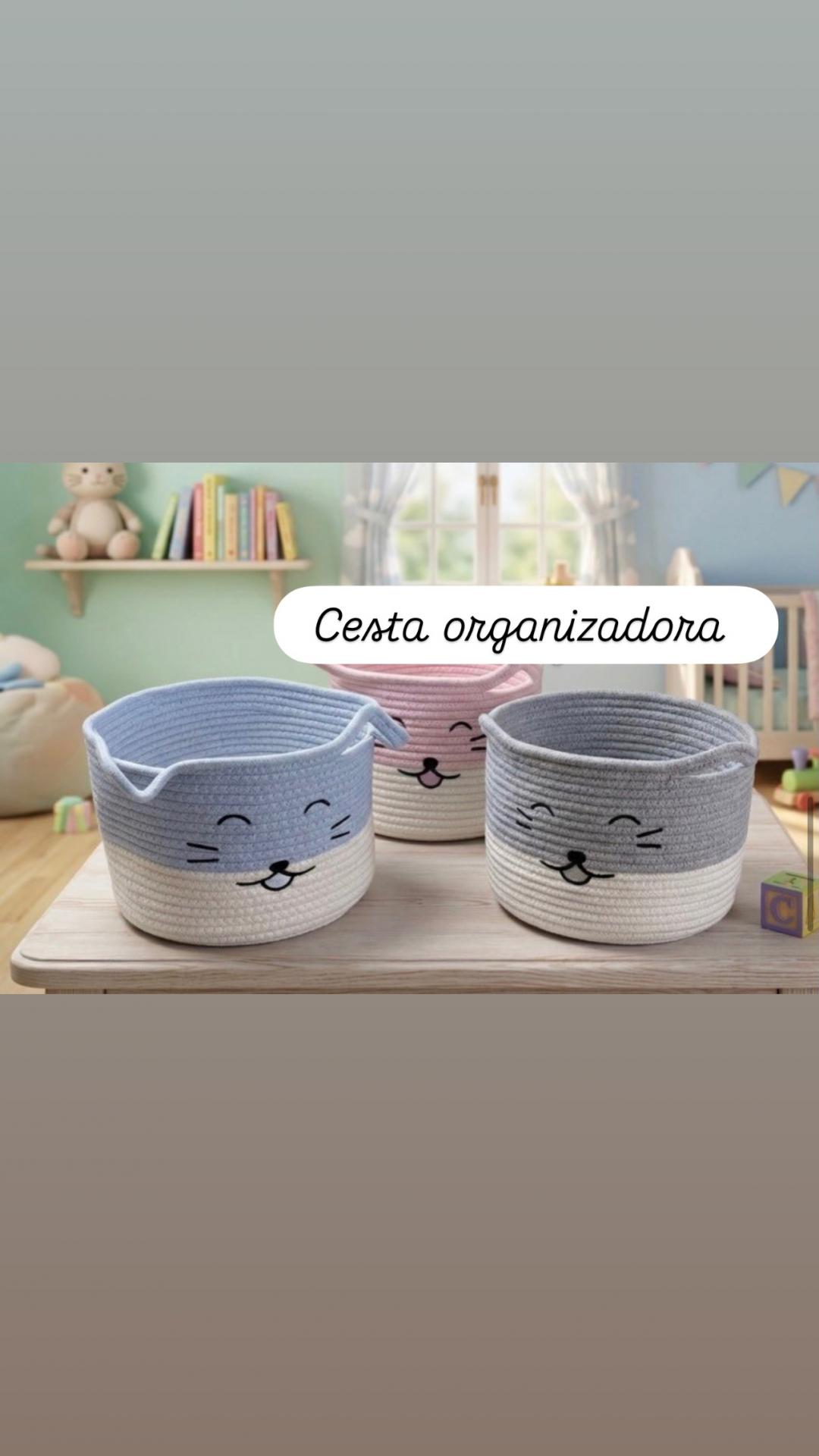 Cesta Gatito Organizador para Bebé