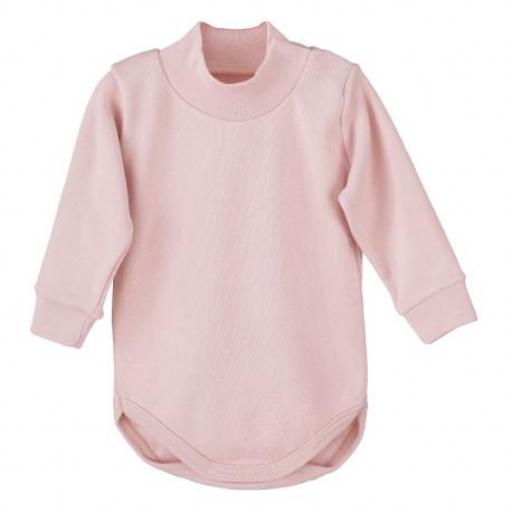 Body bebé cuello semicisne rosa