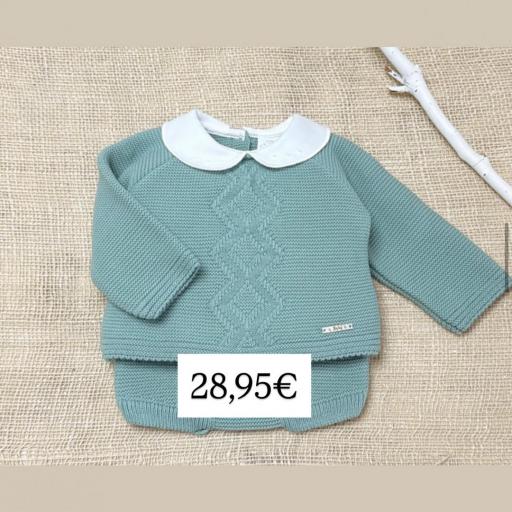 Conjunto lana 2 piezas verde 