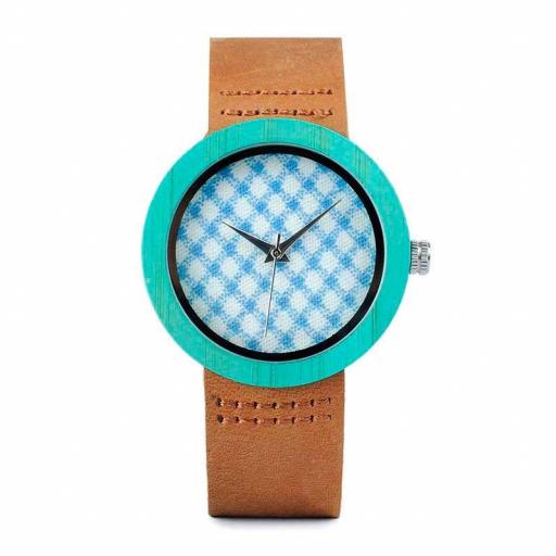 Reloj de madera Blue Wonder - Mujer