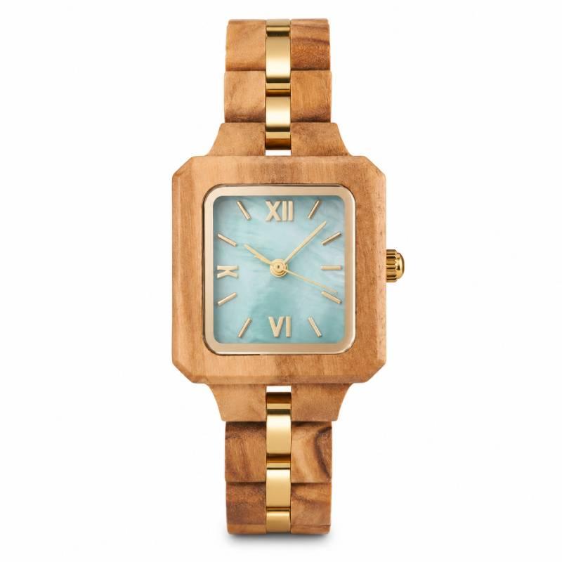 reloj en madera para mujer estilo casual