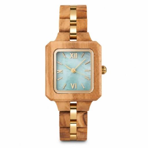 reloj en madera para mujer estilo casual