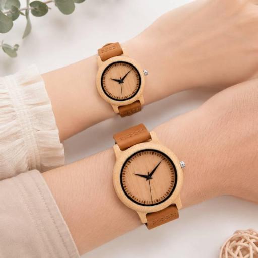 Relojes para pareja de madera [1]