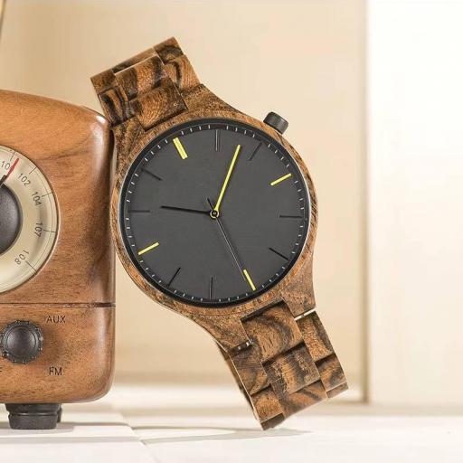 reloj de madera elegante para hombre [2]