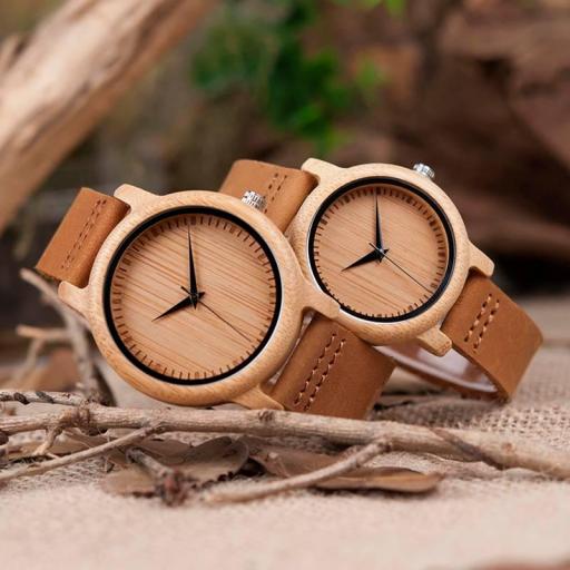 Relojes para pareja de madera [2]