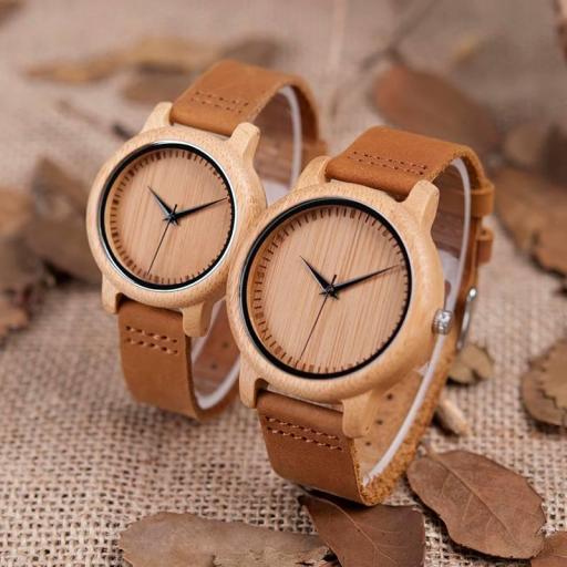 Relojes para pareja de madera [3]