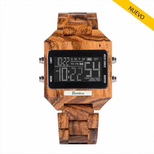 Reloj madera bambu [0]