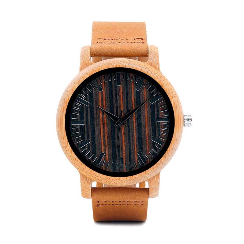 Reloj de madera Bamboo Weave – Hombre