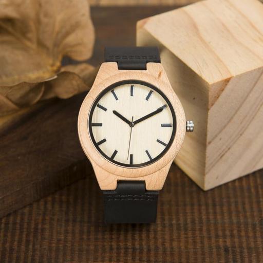 Reloj de madera Bamboo Raven – Unisex	 [1]