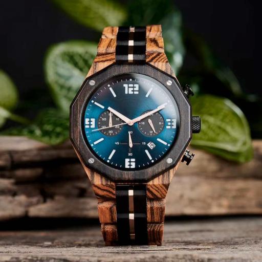 Reloj de madera Blue Marine - Hombre