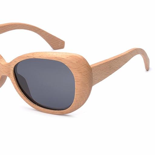Gafas de madera Bamboo Cateye - Frontal [2]