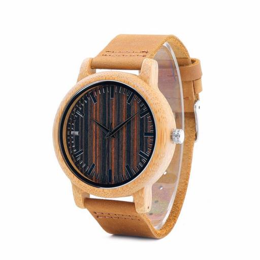 Reloj de madera Bamboo Weave – Hombre [1]