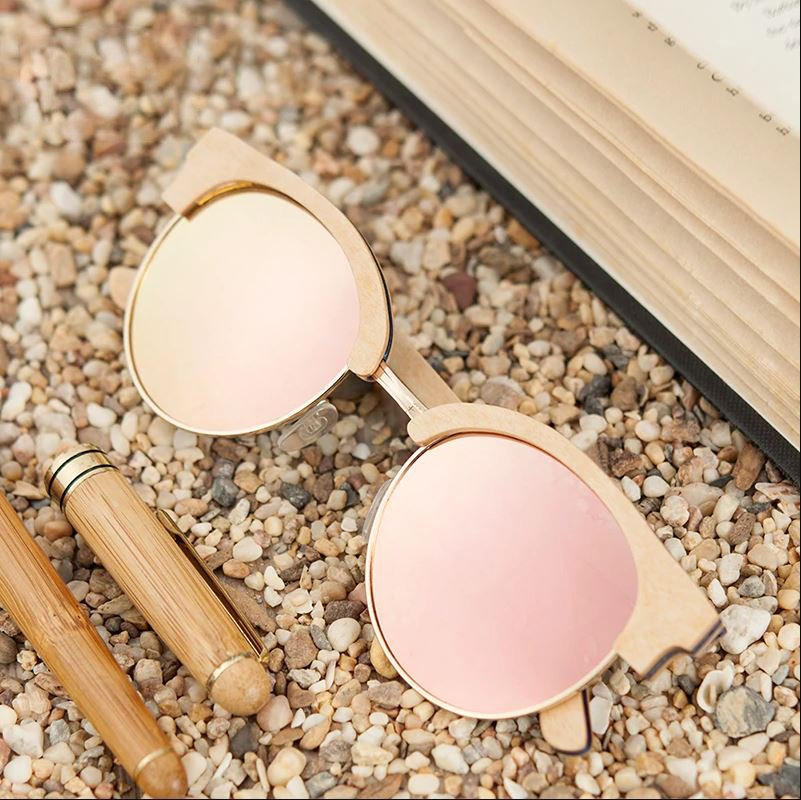 Gafas de madera Bamboo Pink - Mujer