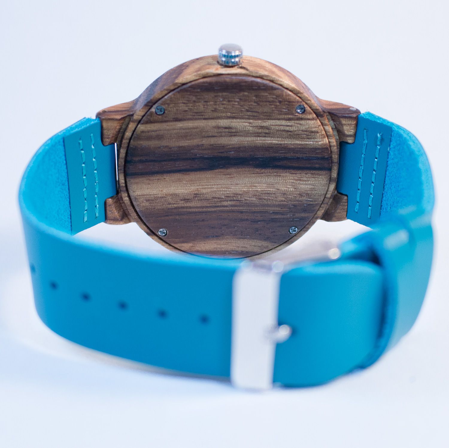 Reloj de madera Blue Zebra – Unisex
