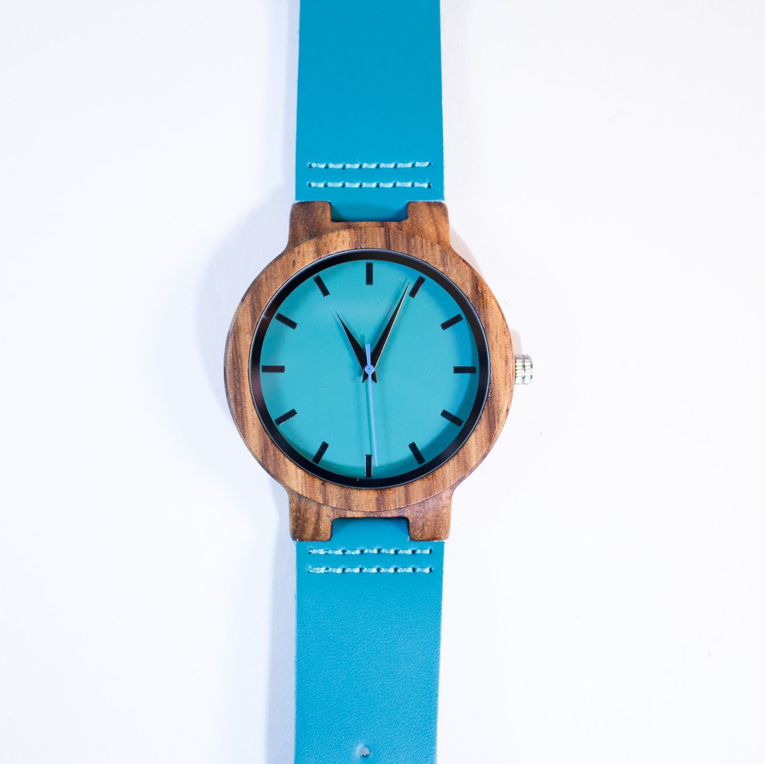 Reloj de madera Blue Zebra – Unisex