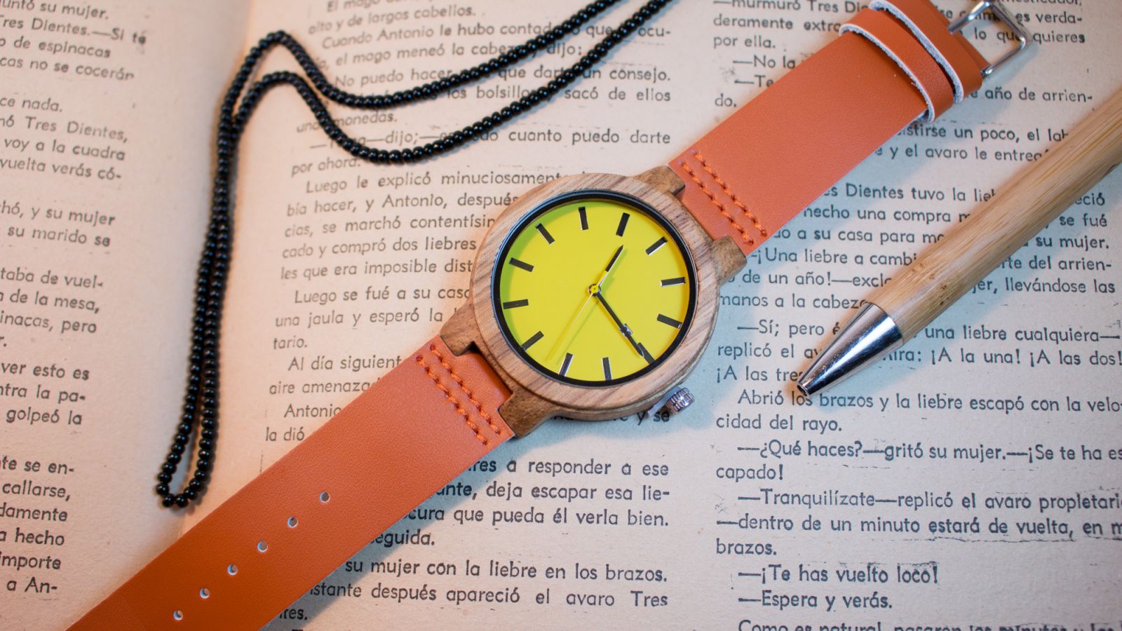 Reloj de madera Zebra Pop - Unisex