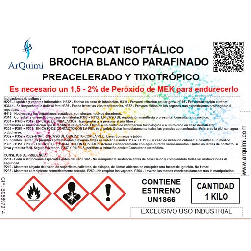 Topcoat Isoftálico Brocha Blanco [2]