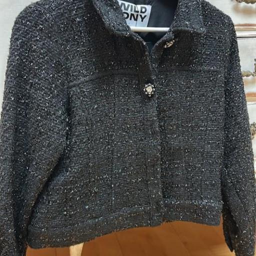 Chaqueta Tweed negra Wildpony