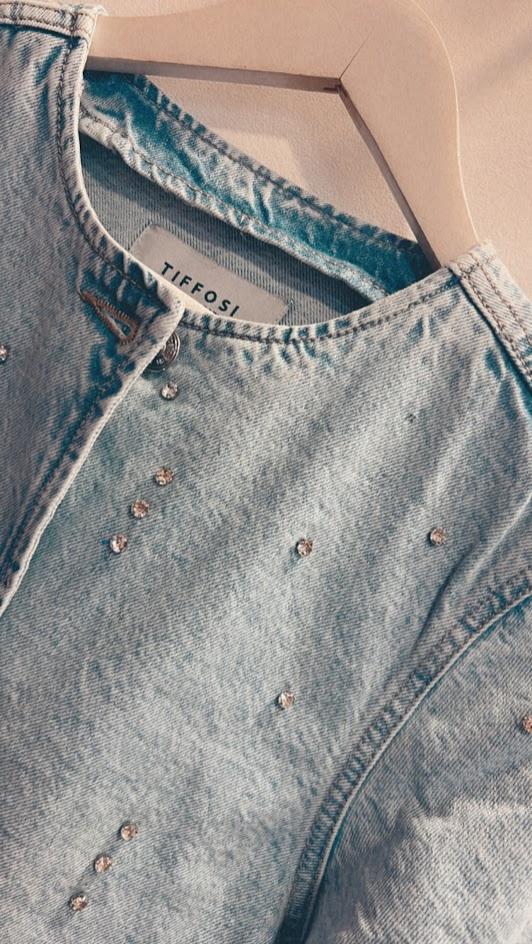 Chaqueta tejana Chanel Strass Tiffosi.