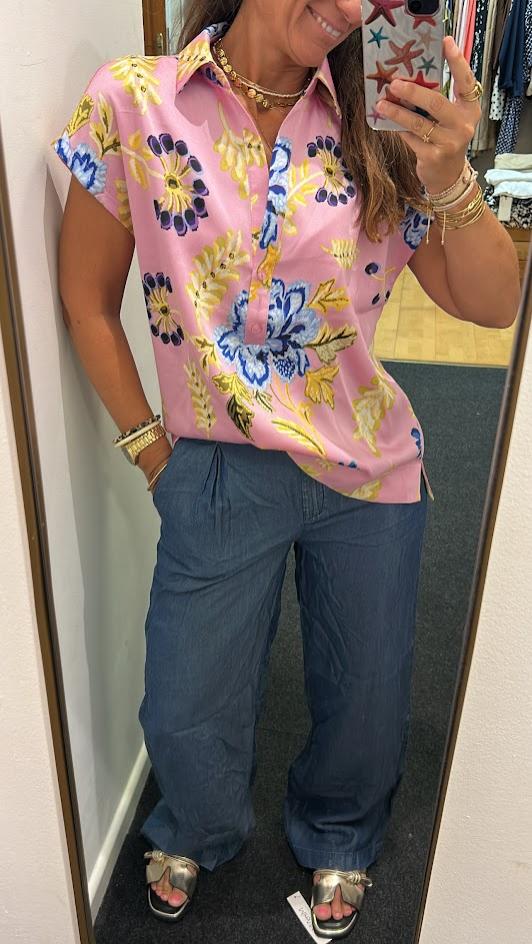 Blusa rosa flores Lola Casademunt.