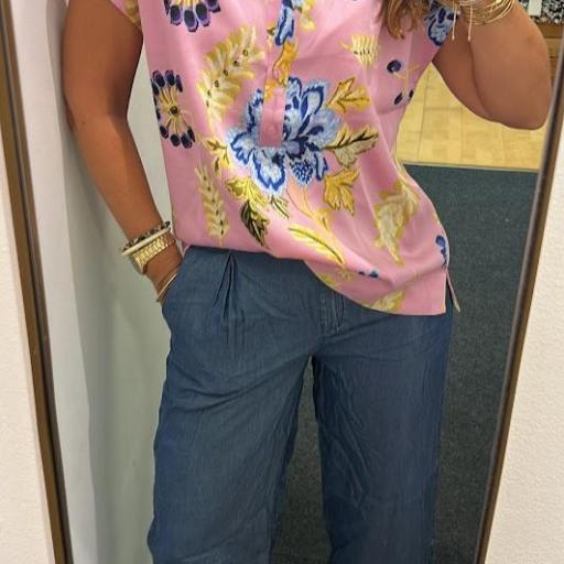 Blusa rosa flores Lola Casademunt.