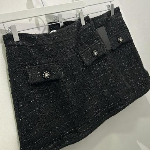 Minifalda Tweed negra Wildpony [2]