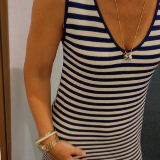 Vestido punto rayas Compañia Fantástica.  [0]