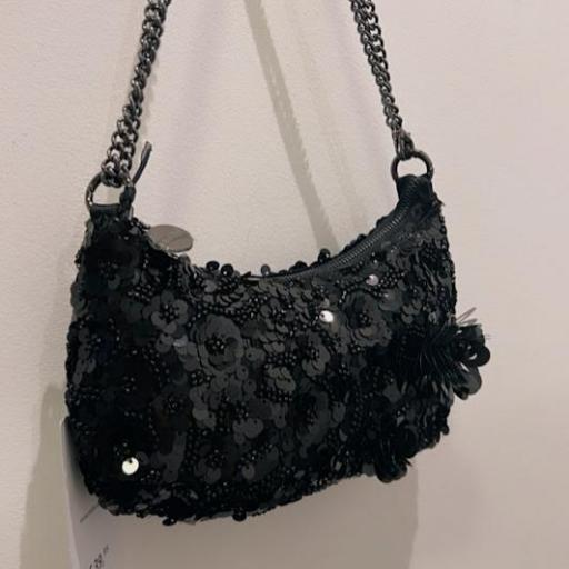 Bolso Negro mini Flower Mimimua. [3]