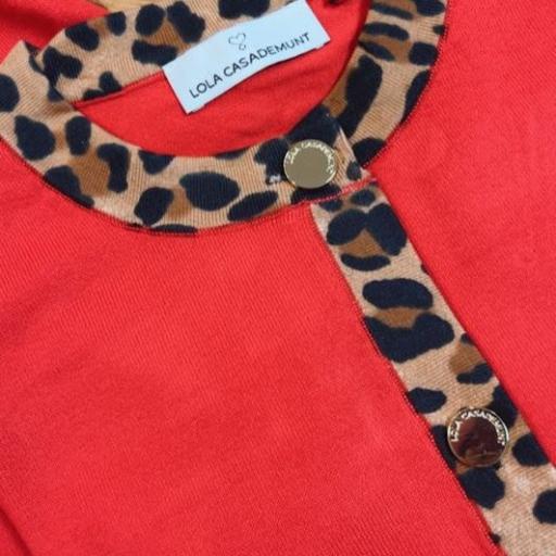 Chaqueta punto rib contraste Lola Casademunt. 